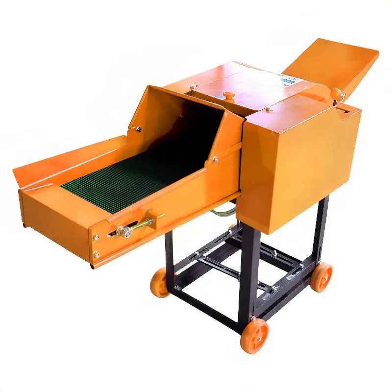 Electric High-Speed Silage Forage Chopper & Chaff Cutter for Animal Feed Processing 800kg/h Capacity Iron Construction — view 3
