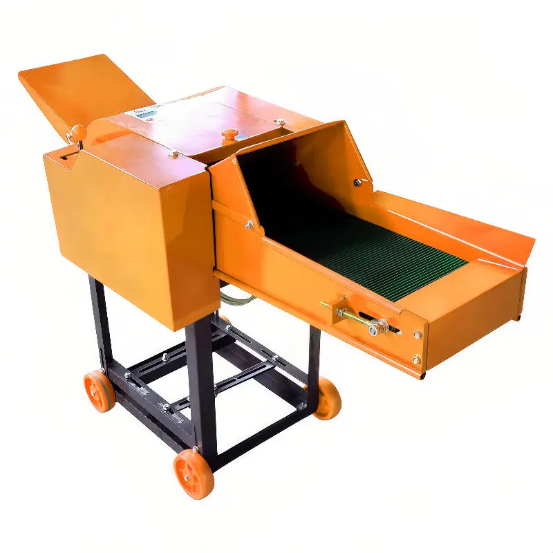 Electric High-Speed Silage Forage Chopper & Chaff Cutter for Animal Feed Processing 800kg/h Capacity Iron Construction — view 6