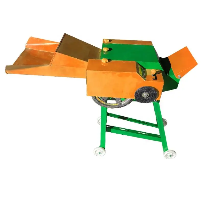 High-Efficiency Small Electric Engine Chaff Cutter Cutting Machine Livestock Feed Silage Machine with Wheels High Safety — view 1
