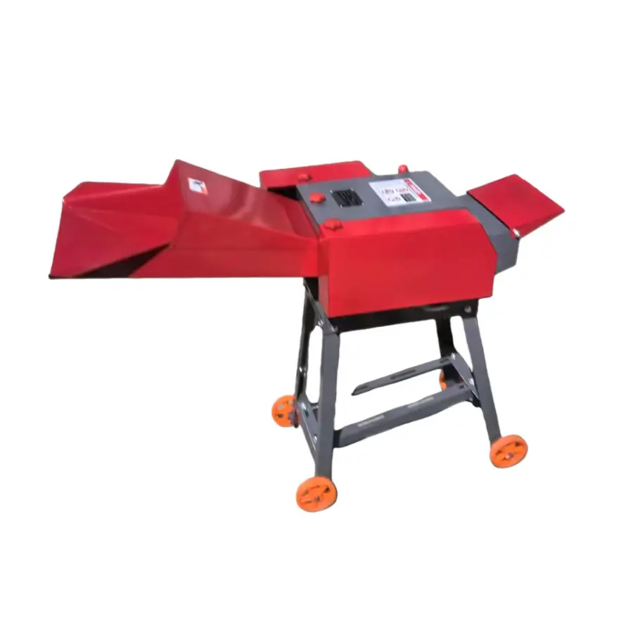 New Household Small Electric Chaff Cutter & Forage Chopper High Capacity Livestock Silage Machine with Wheels Iron — view 2