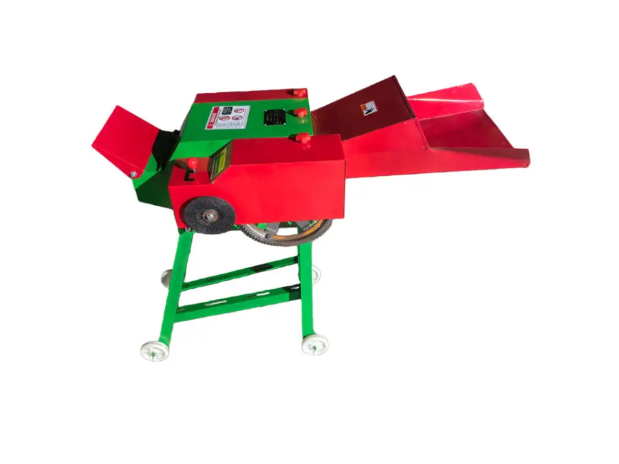 New Household Small Electric Chaff Cutter & Forage Chopper High Capacity Livestock Silage Machine with Wheels Iron — view 3