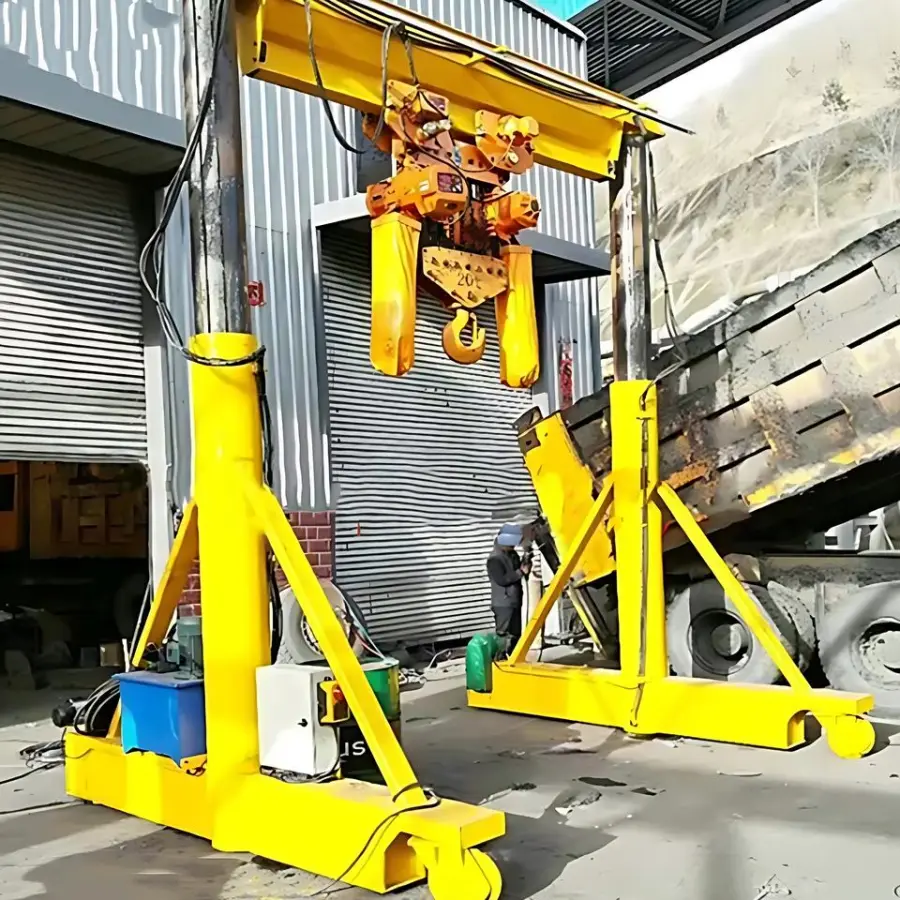 3ton 5ton 10ton Portable Gantry Crane Height Adjustable Light Duty Small Frame Portable Mobile Gantry Crane for Warehous — view 1