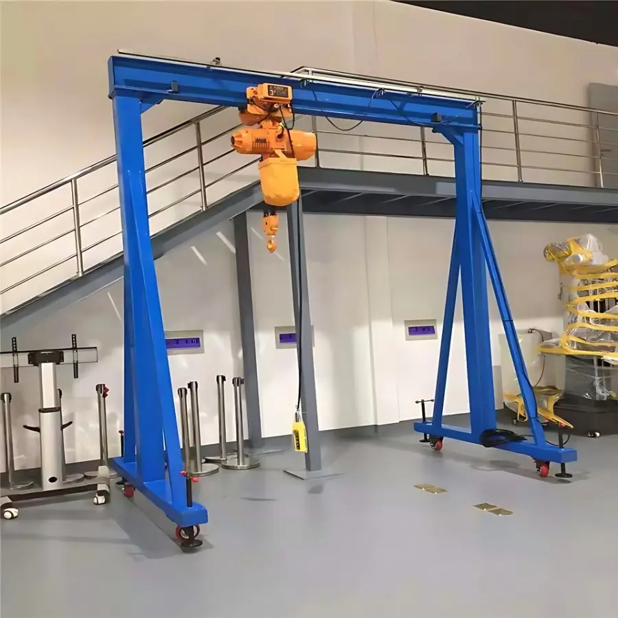3ton 5ton 10ton Portable Gantry Crane Height Adjustable Light Duty Small Frame Portable Mobile Gantry Crane for Warehous — view 2