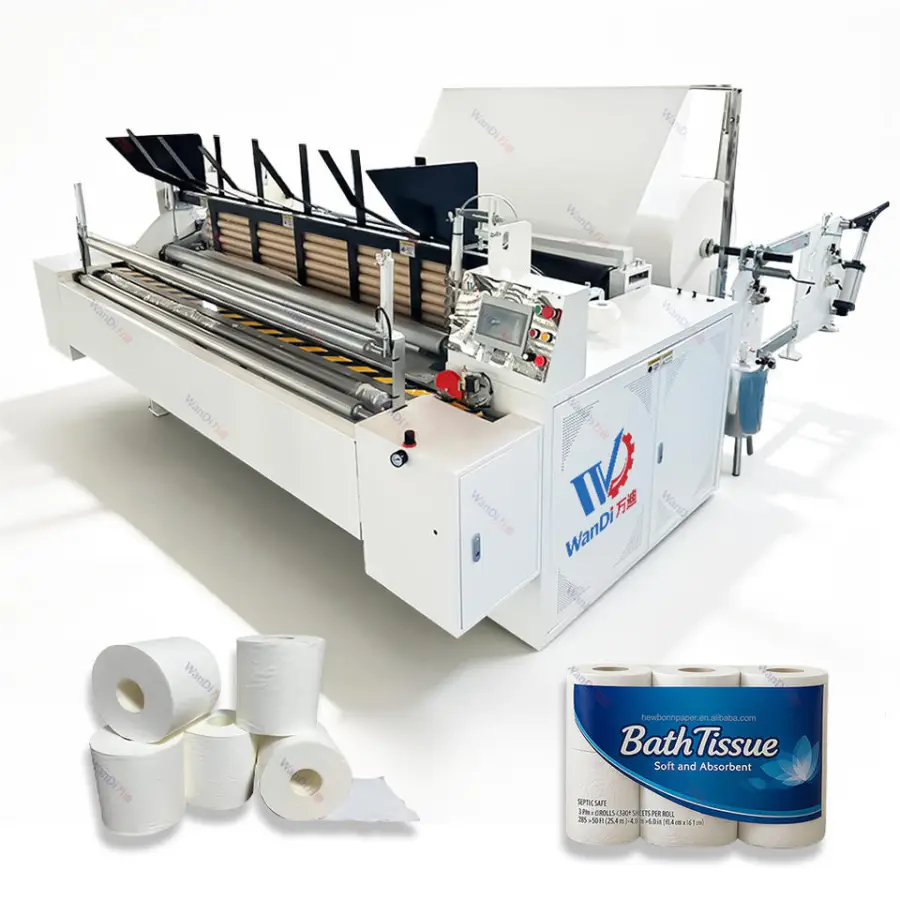 High Speed Toilet Tissue Paper Rewinding Machine Automatic Toilet Roll Machine Toilet Tissue Paper Making Machine Price — view 1