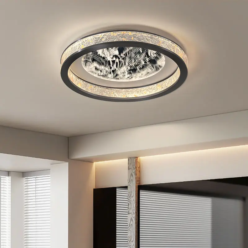 Italian Minimalism Luxury Modern Bedroom Round LED Acrylic Ceiling Lamp Dimmable Light Home Hotel Lobby Banquet Hall Roo — view 1