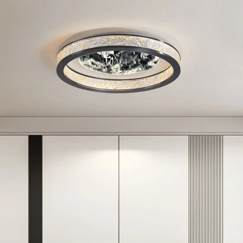 Italian Minimalism Luxury Modern Bedroom Round LED Acrylic Ceiling Lamp Dimmable Light Home Hotel Lobby Banquet Hall Roo — view 5