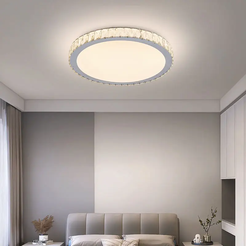Luxury Middle Bedroom Ceiling Light Crystal LED Eye-Caring Dimmable Home Light for Wedding Banquet Hall Villa Hotel Deco — view 6