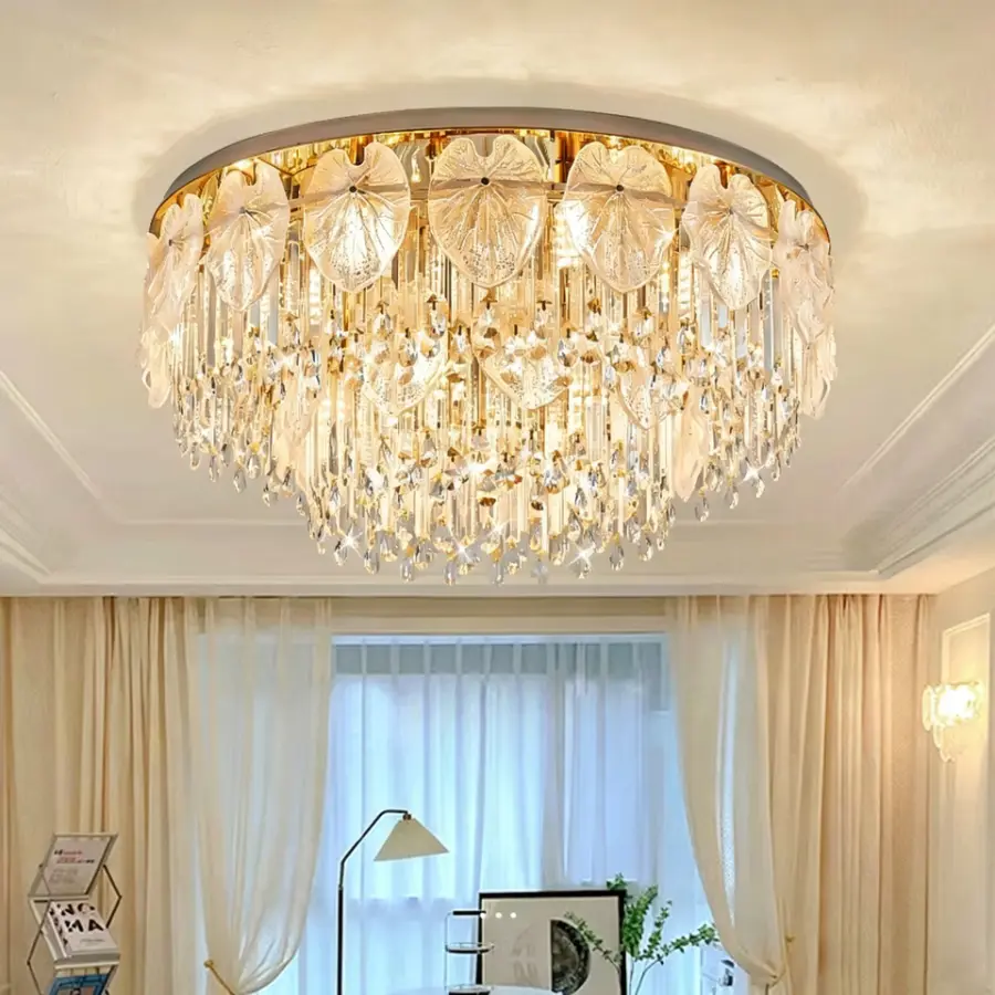 Luxury Modern Livingroom Bedroom Ceiling Lamp Crystal Villa Banquet Hall Style for Hotel Lobby Whole House Decor Ceiling — view 1