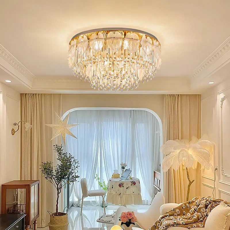Luxury Modern Livingroom Bedroom Ceiling Lamp Crystal Villa Banquet Hall Style for Hotel Lobby Whole House Decor Ceiling — view 2