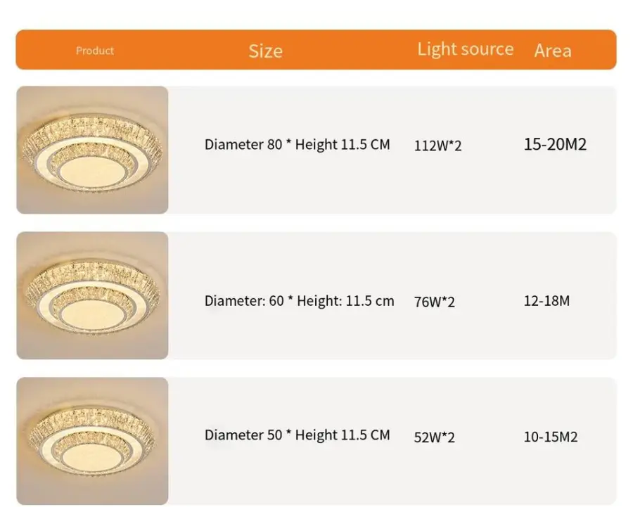 Luxury Middle Ceiling Lamp Crystal LED Villa Round LivingRoom Bedroom Hotel Lobby Home Decor Stainless Steel Ceiling Lig — view 6