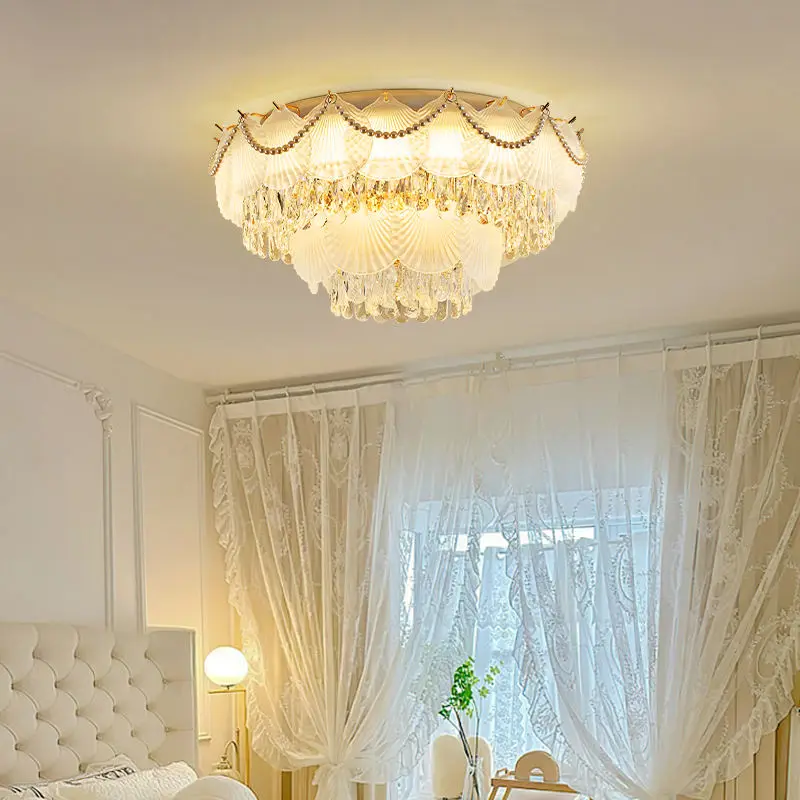 Luxury French Crystal Ceiling Lamp Home Room LivingRoom Bedroom Villa Hotel Banquet Lobby Hall Decor Iron Glass Ceiling — view 1
