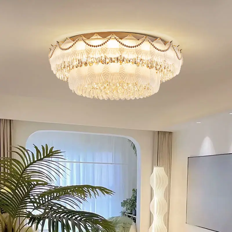 Luxury French Crystal Ceiling Lamp Home Room LivingRoom Bedroom Villa Hotel Banquet Lobby Hall Decor Iron Glass Ceiling — view 4