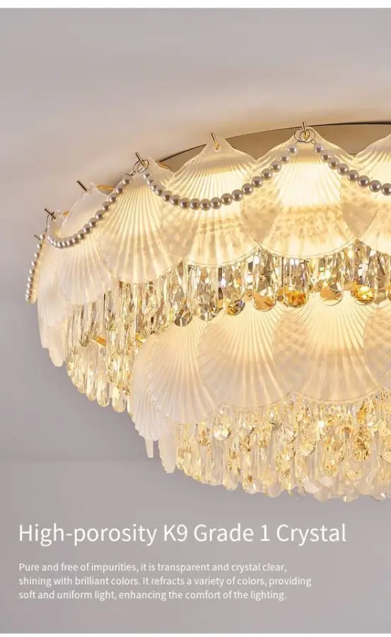 French Luxury Crystal Home LivingRoom Large Ceiling Lamp Iron Glass Villa Hotel Bedroom Banquet Lobby Hall Decor Ceiling — view 3