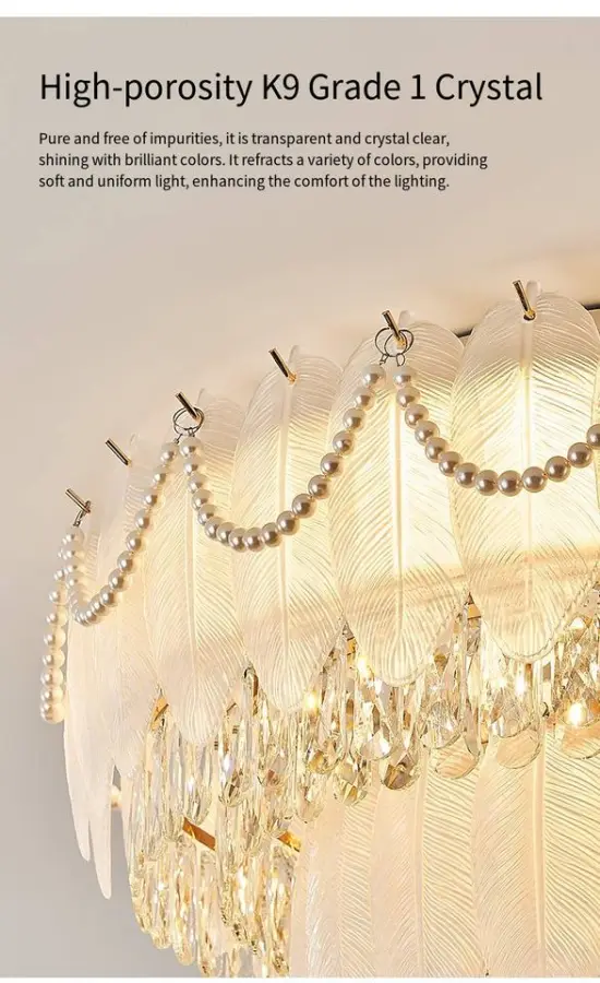 French Luxury Crystal Home LivingRoom Bedroom Large Ceiling Lamp Villa Hotel Banquet Hall Decor Modern Iron Glass Ceilin — view 5