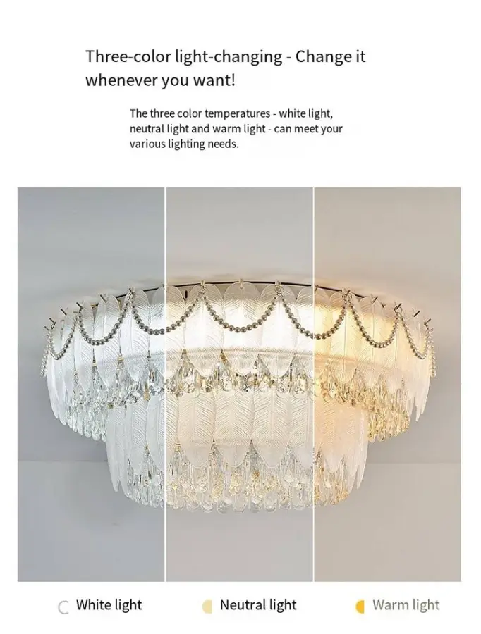 French Luxury Crystal Home LivingRoom Bedroom Large Ceiling Lamp Villa Hotel Banquet Hall Decor Modern Iron Glass Ceilin — view 6