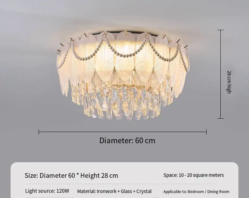 Home Room Decor Ceiling Light French Luxury Iron Glass Crystal Wedding Banquet Hall LED Middle Villa Hotel Round Ceiling — view 4