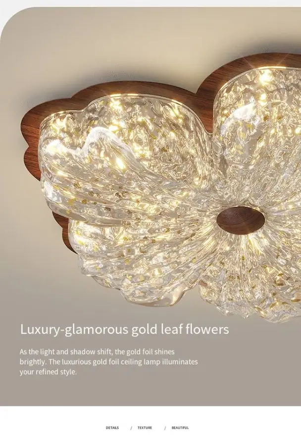 Modern Ceiling Lamp LED Iron Crystal Sand Middle Ceiling Light for Home Office Living Room Bedroom Hotel Hallway Luxury — view 6