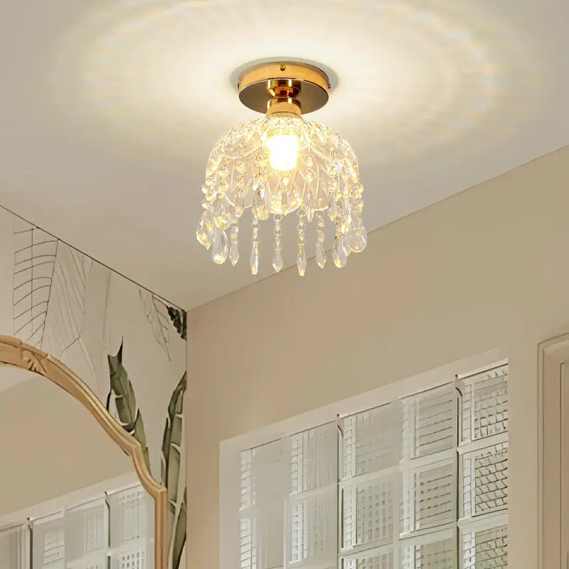 Luxury Hotel Home Doorway Wall Lamp Hallway Bar Crystal Light Villa Elegant Modern Wedding Banquet Hall Decor Ceiling La — view 1
