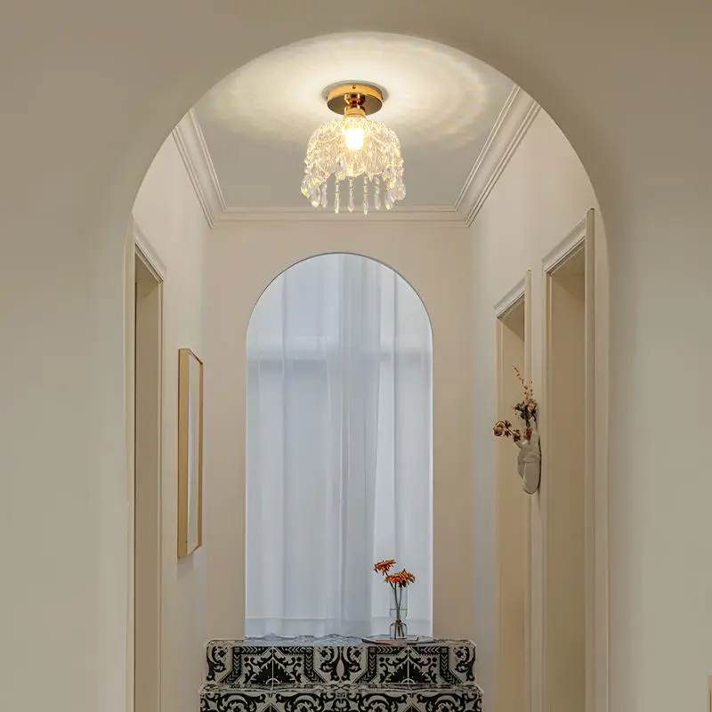 Luxury Hotel Home Doorway Wall Lamp Hallway Bar Crystal Light Villa Elegant Modern Wedding Banquet Hall Decor Ceiling La — view 4