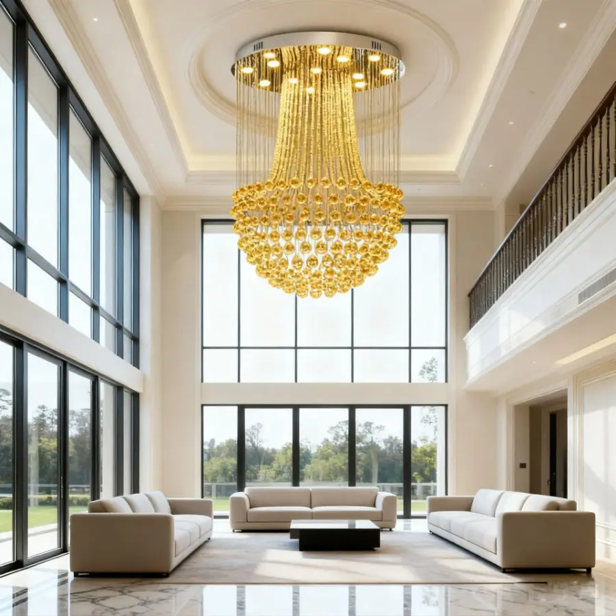 Decorative Crystal Led Villa Ceiling Banquet Hall Island Modern Lamp Home Decor Luxury for Lamp Home Livingroom Decor — view 2
