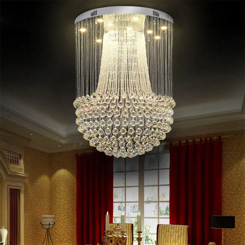 Decorative Crystal Led Villa Ceiling Banquet Hall Island Modern Lamp Home Decor Luxury for Lamp Home Livingroom Decor — view 3