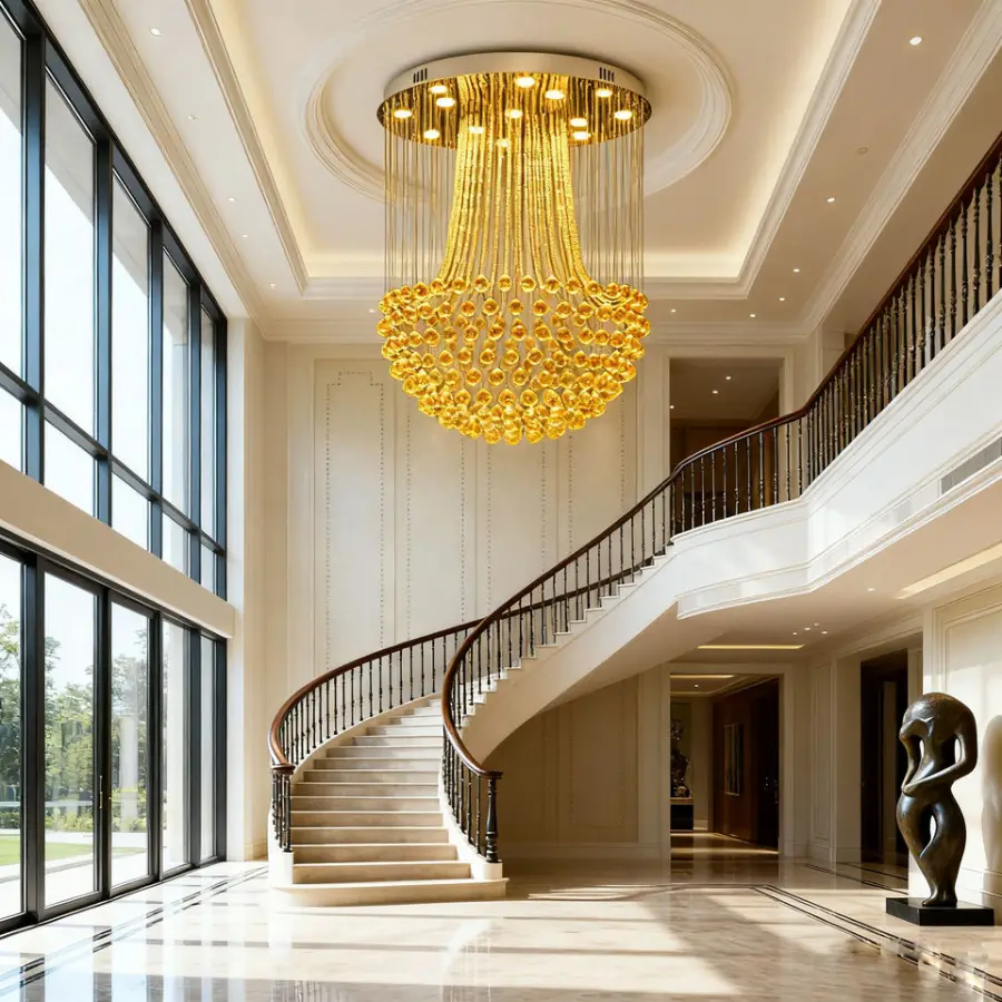 Decorative Crystal Led Villa Ceiling Banquet Hall Island Modern Lamp Home Decor Luxury for Lamp Home Livingroom Decor — view 4