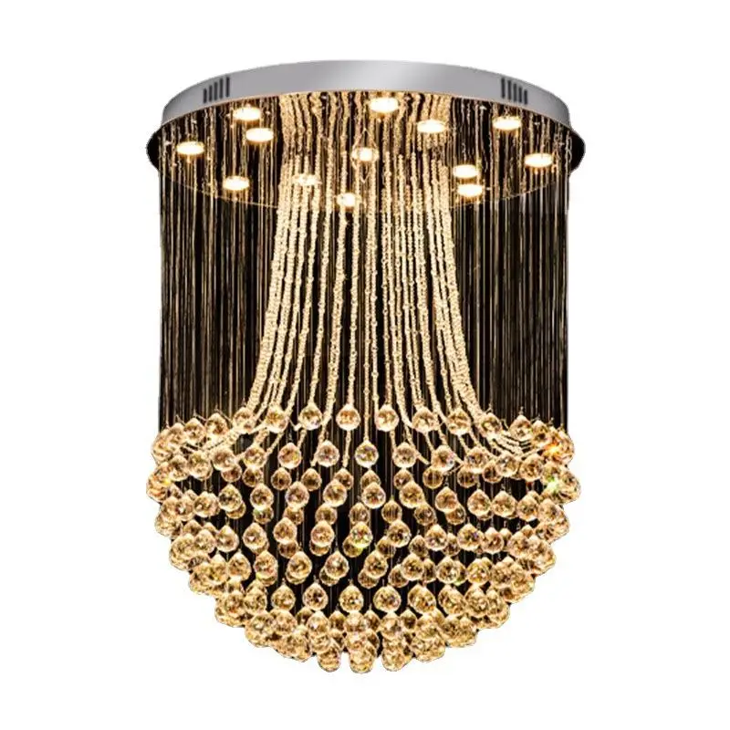 Decorative Crystal Led Villa Ceiling Banquet Hall Island Modern Lamp Home Decor Luxury for Lamp Home Livingroom Decor — view 5
