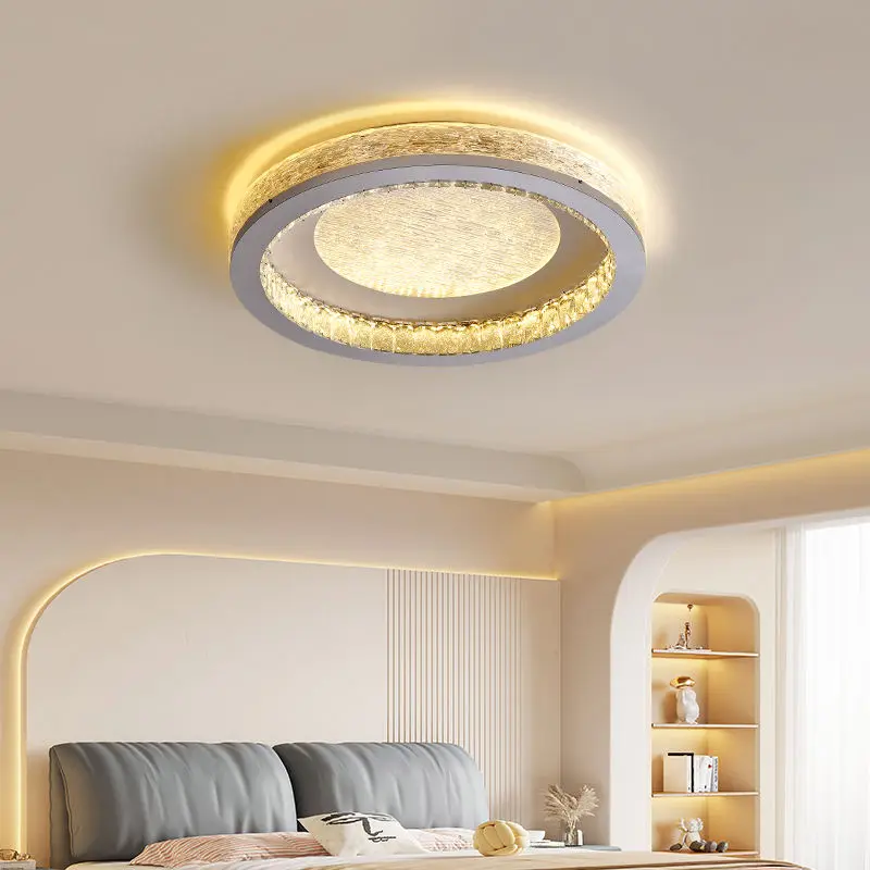 Home Decor Crystal Round LED Modern Ceiling Lamp for Hotel Lobby Banquet Hall 220V Middle Aisle Luxury Ceiling Light — view 3
