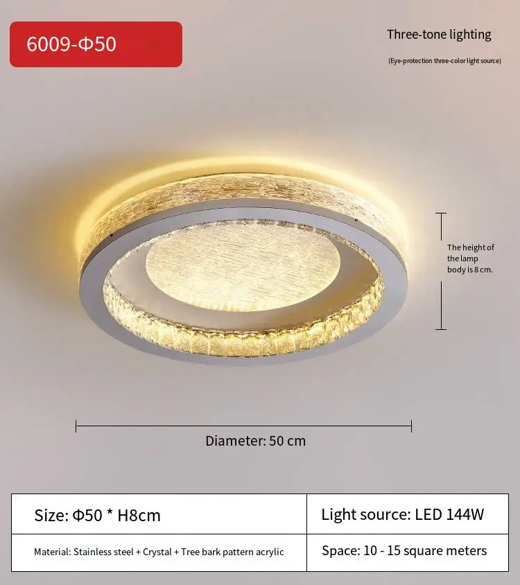 Home Decor Crystal Round LED Modern Ceiling Lamp for Hotel Lobby Banquet Hall 220V Middle Aisle Luxury Ceiling Light — view 4