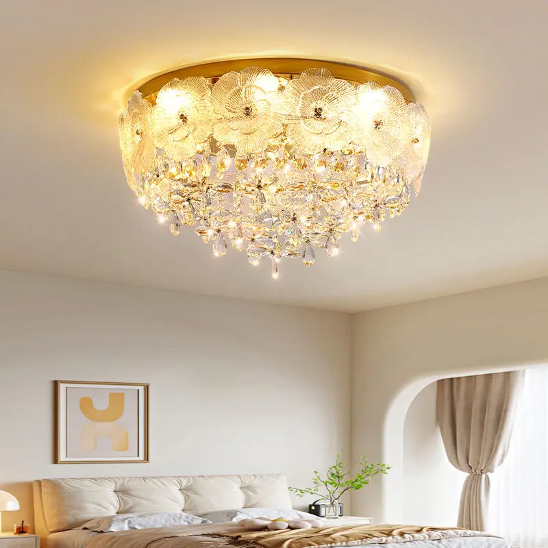 Luxury Home Room Decor LED Middle Crystal Ceiling Lamp for Villa Stair Hotel Wedding Banquet Hall Decor Modern Pendant L — view 5