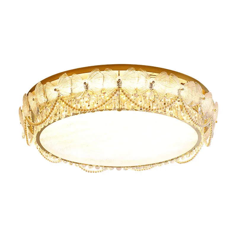LED Luxury Decorative Crystal Middle Ceiling Light for Bedroom Loft Pendant Light Modern Home Room Villa Entrance Hall L — view 2
