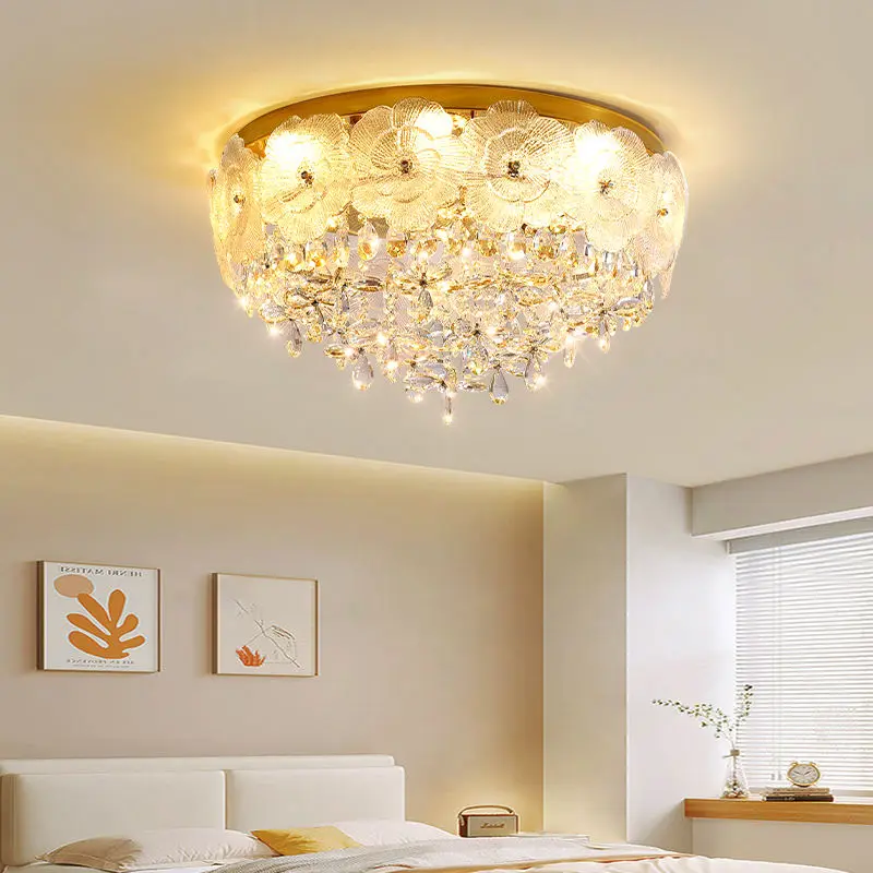 Luxury Home Room Decor LED Middle Crystal Ceiling Lamp for Villa Stair Hotel Wedding Banquet Hall Decor Modern Pendant L — view 6