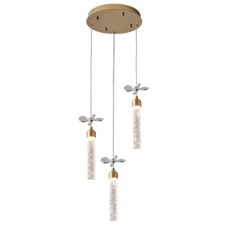 Luxury Led Dining Table Crystal Villa Chandelier Light Long Bar Middle for Restaurant Livingroom Hotel Ceiling Pendant L — view 6