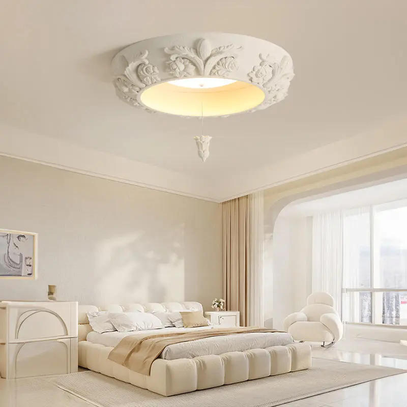 French Classic LED Villa Ceiling Lamp Resin Middle Ceiling Light for Living Room Hotel Lobby Wedding Banquet Hall Ceilin — view 5