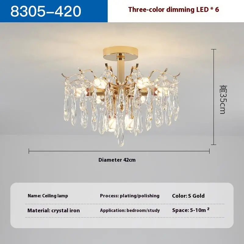Modern Luxury LED Crystal Light Chandelier Lamp Classic Dining Wedding Pendant Lights for Living Room Adjustable Height — view 6