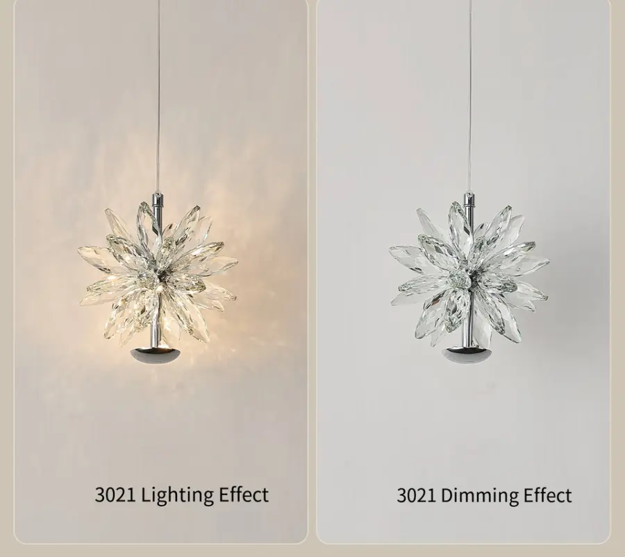 Luxury Crystal Small Night Light Led bar Pendant HomeRoom Decor Adjustable Height Lamp Hanging Modern Iron Chandelier Li — view 3
