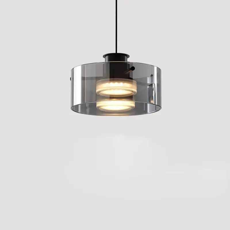 Modern Hotel bar Luxury Aluminum Acrylic Small Night Home Light Led Pendant Decor Ceiling Lamp Hanging Glass Chandelier — view 2