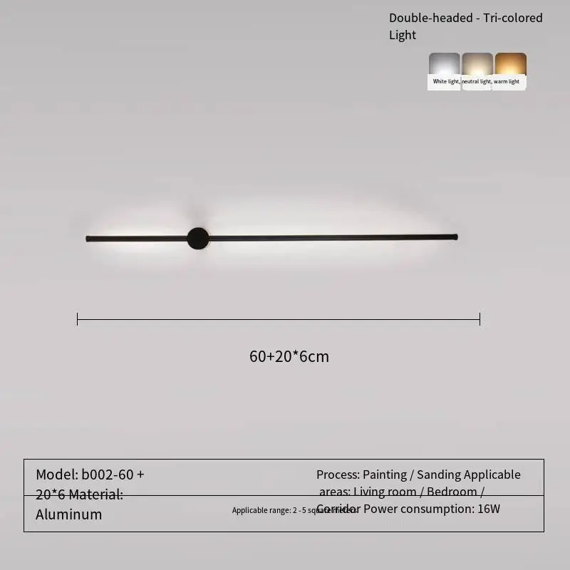Aluminum LED Wall Lamp with Shade Adjustable Dimmable Light for Living Room Bedroom Home Office Stairs Bathroom Decor Li — view 6