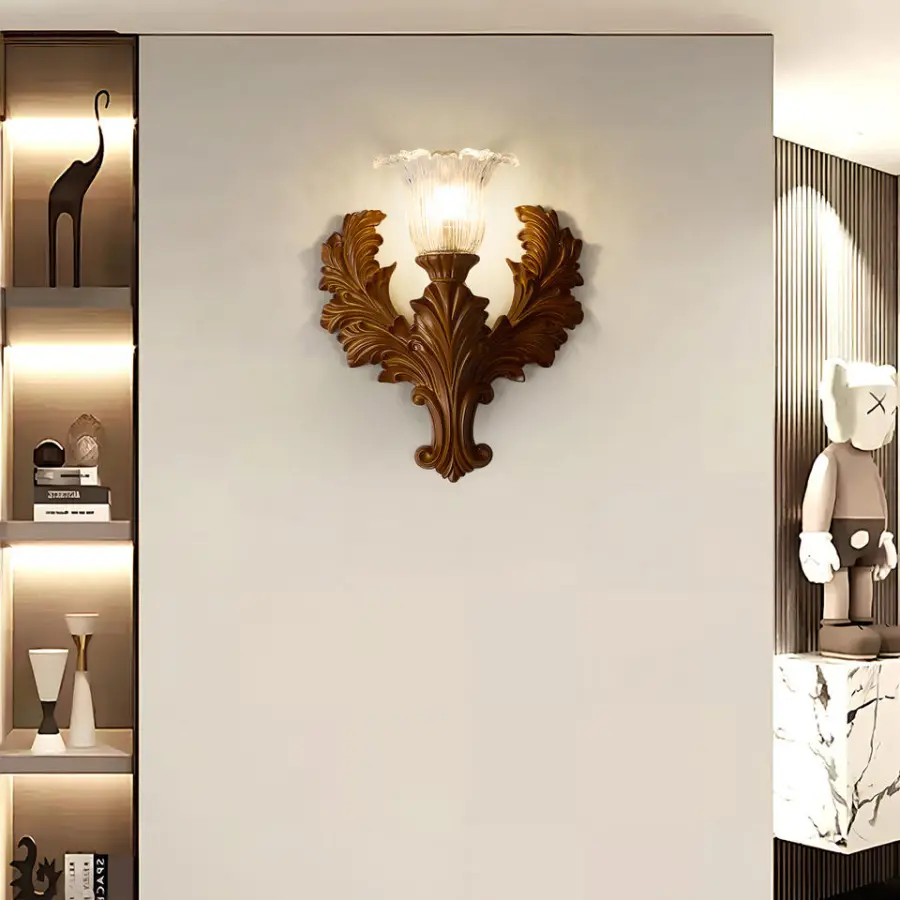 Modern Bedroom Headboard Wall Light Resin Glass Hardware Corridor Passage Staircase Entrance Hall Foyer Living Room Wall — view 3