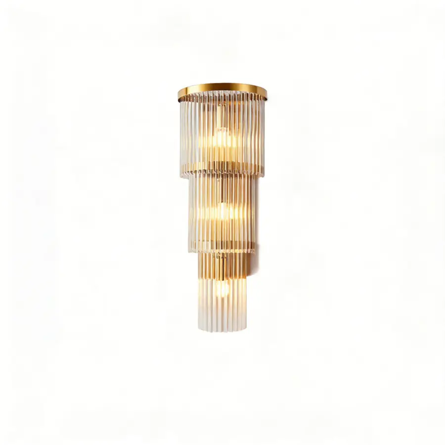 Modern Gold Crystal Wall Lamp Hotel Wall Mount Stainless Steel LED High CRI 80 Sconce — view 6