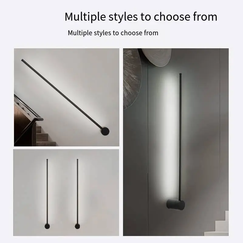 Modern Aluminum LED Wall Lamp Adjustable Dimmable Light for Living Room Bedroom Home Office Stairs Decor Wall Mounted La — view 4