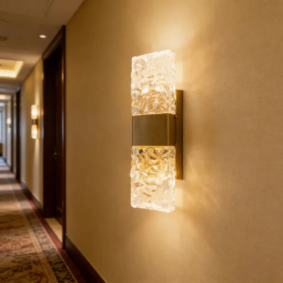 Luxury Crystal Sconce Light Modern Bedroom Hallway Stairs Entrance Porch Bedside Stainless Steel Wall Lamp Wall Light — view 2