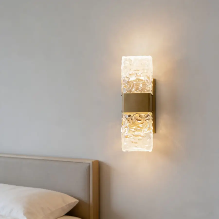 Luxury Crystal Sconce Light Modern Bedroom Hallway Stairs Entrance Porch Bedside Stainless Steel Wall Lamp Wall Light — view 4