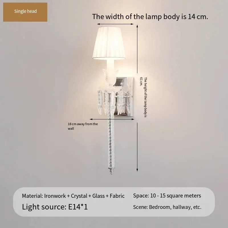 Modern Hallway Bedroom Bedside Wall Lamp LED Iron Glass Light for LivingRoom Corridor Home bar Counter Entrance Hall Wal — view 5