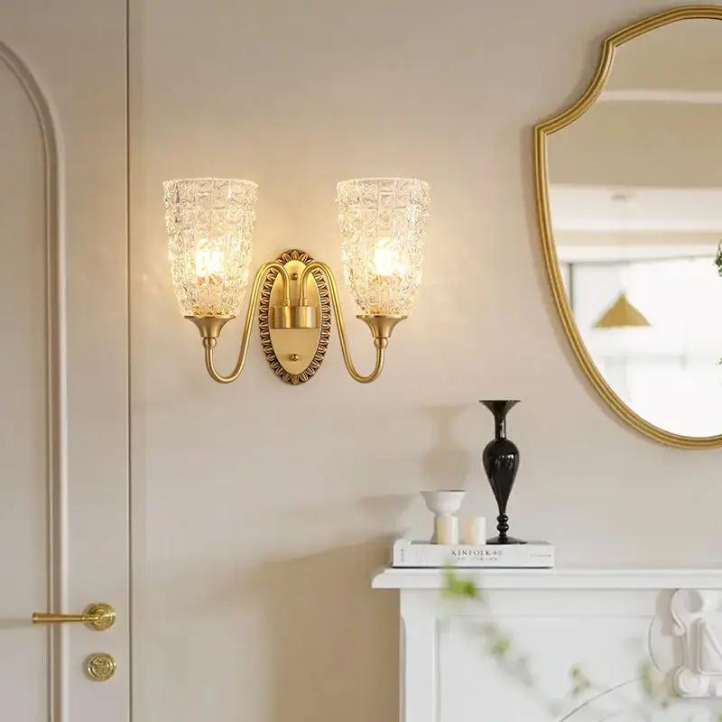 Home Decor Banquet Hall Led Wall Light Modern Luxury LED Crystal Glass Sconce Hotel Entrance Porch Bedroom Living Room W — view 1