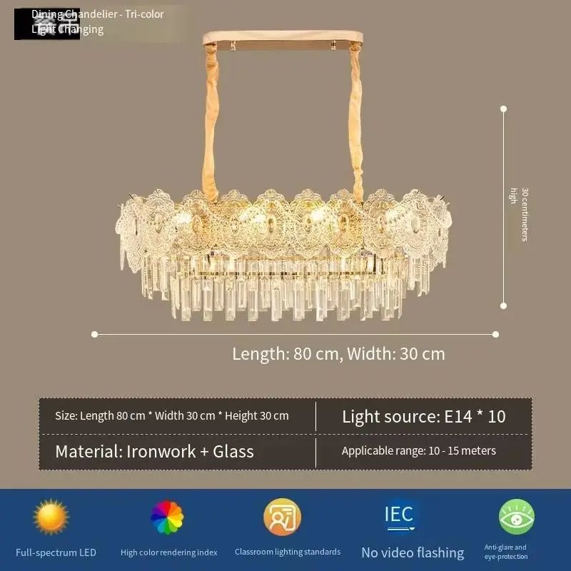 Modern Luxury Classic Crystal bar Counter Restaurant Chandelier Light Villa Living Room Hotel Adjustable Height Pendant — view 4
