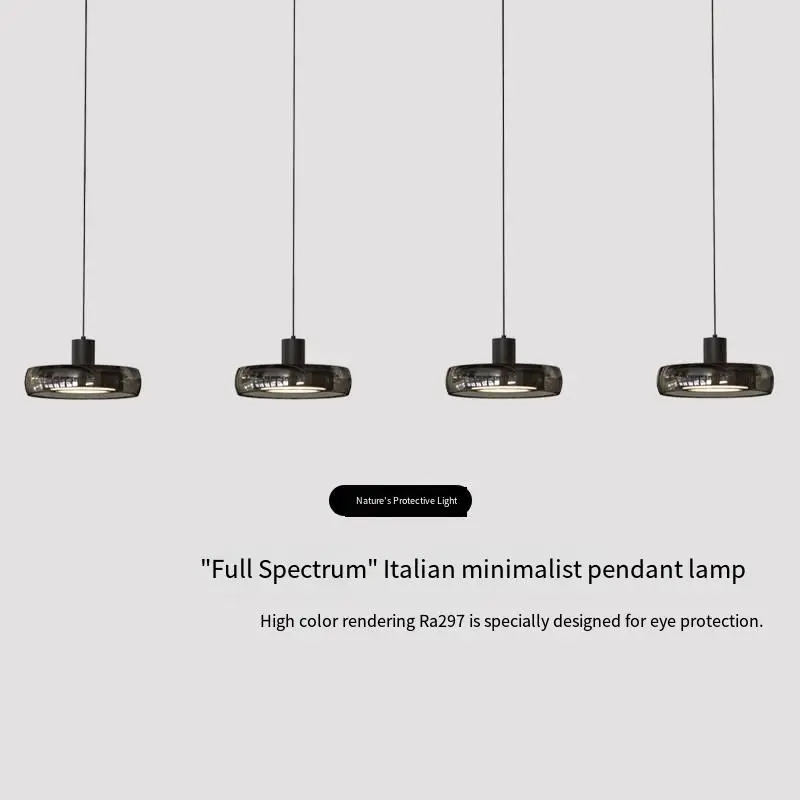Modern Italian Villa Dining Chandelier Light Long bar Island Counter Desk Aluminum Hardware Glass Home Ceiling Pendant L — view 2