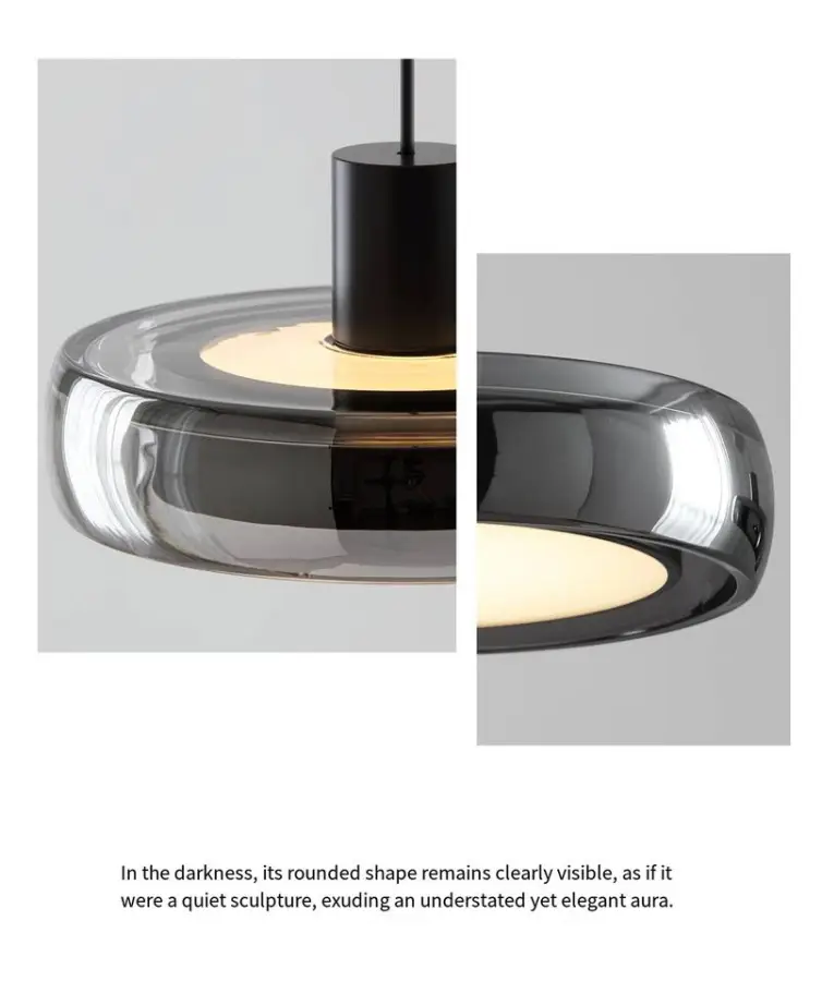 Modern Italian Villa Dining Chandelier Light Long bar Island Counter Desk Aluminum Hardware Glass Home Ceiling Pendant L — view 3