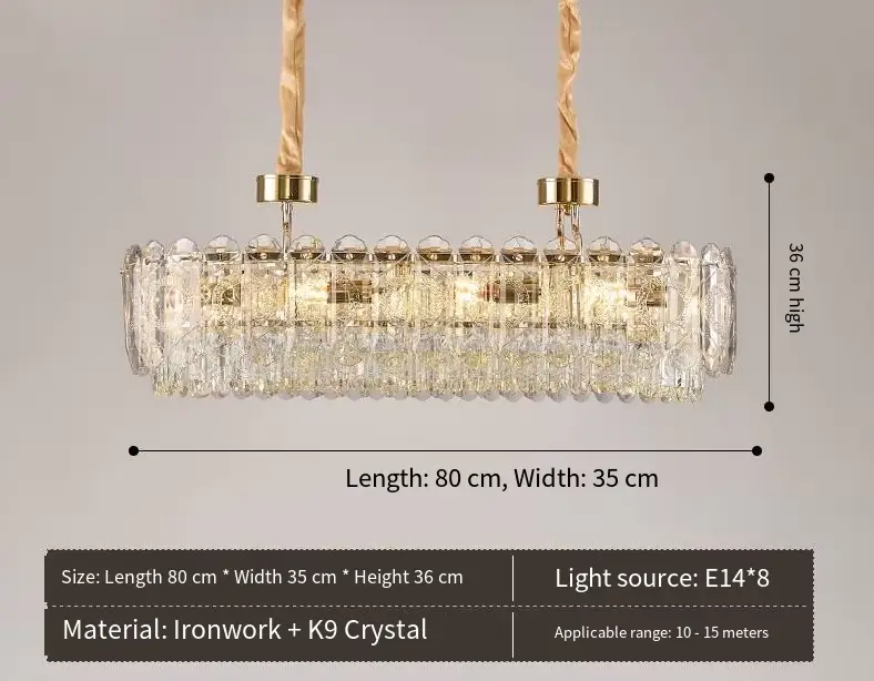 Banquet Hall Dining Hanging Chandelier Light With Crystal Accents Modern Pendant Light for Luxury Home Decor Use Lightin — view 2