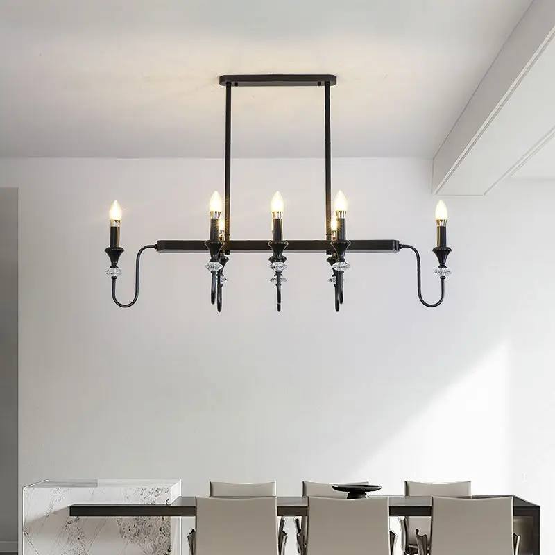 Modern Retro Luxury Crystal Ceiling Chandelier Lamp for Banquet Hall Villa Copper for Restaurant Copper Hanging Pendant — view 1
